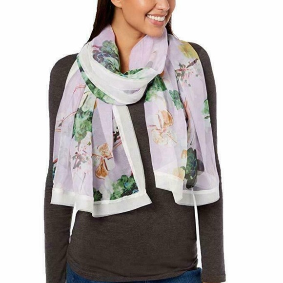 Cejon Accessories - Cejon Floral Scarf Purple Cejon Accessories - Cejon Floral Scarf Purple